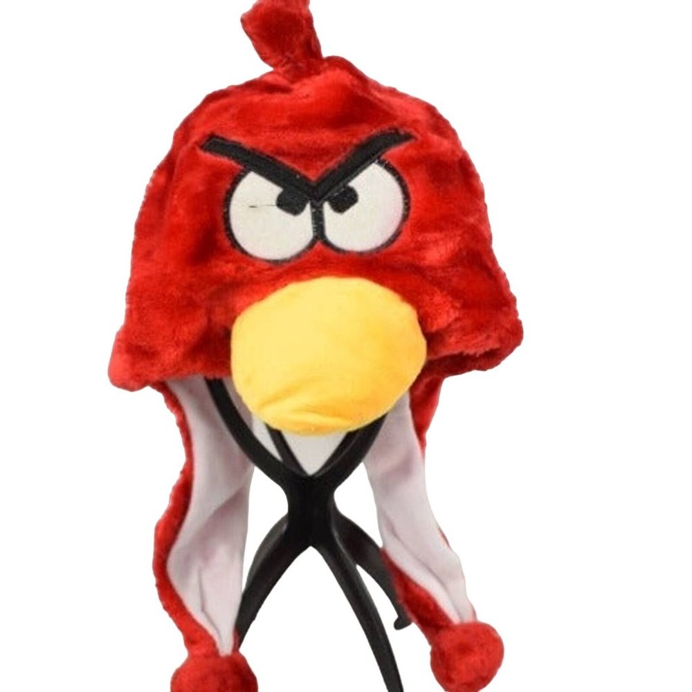 Children's Red Winter Hat Beanie with Ear Flaps